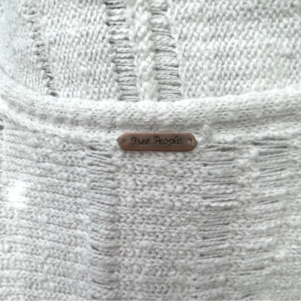 Free People Ocean Drive Ivory Distressed Pullover Sweater S - Image 7