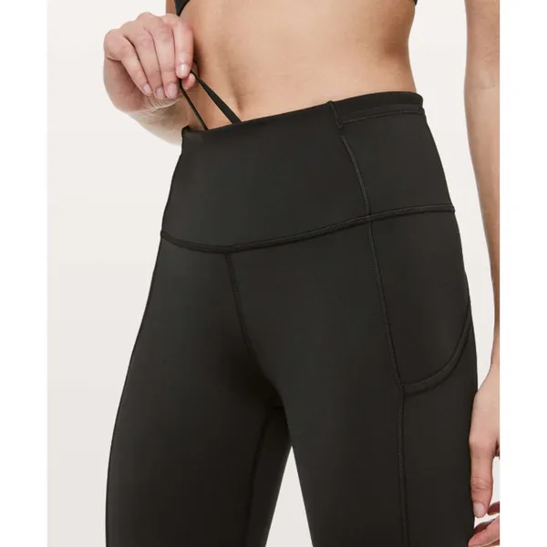 Black Lululemon Fast and Free Cropped Length Size 6 - Image 6