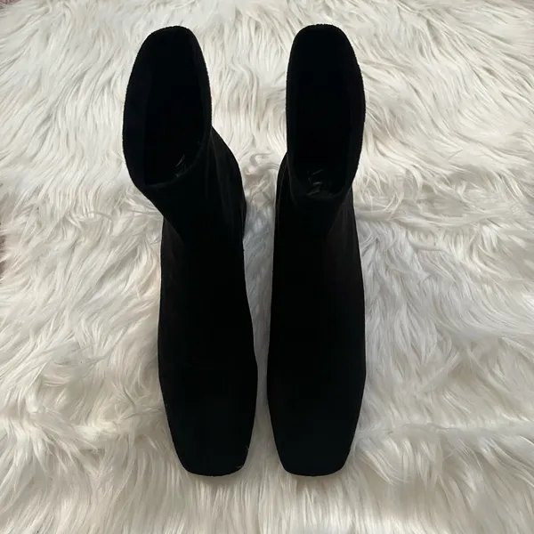 Black suede booties Size 5.5 - Image 4