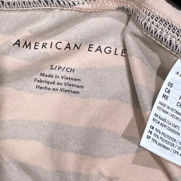 American Eagle Tan Black Zebra Soft Bike Shorts Women’s Small - Image 2