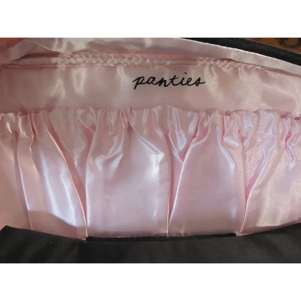 Victoria’s Secret Black Satin Sexy Little Things Travel Lingerie Case - Image 2