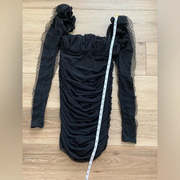 House of CB Elegant Black Long Sleeve Mini Dress - Image 8