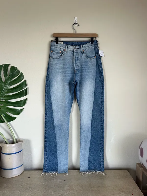 NWT Levi’s X Free People Spliced 501 Jeans - Image 2