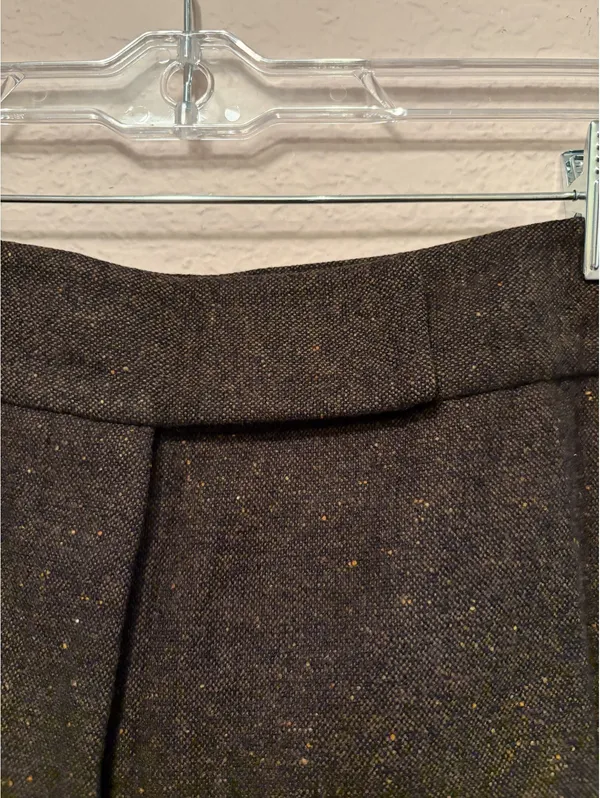 Façonnable Women's Brown Tweed Wool Blend Dress Pants Size‎ 4 - Image 6
