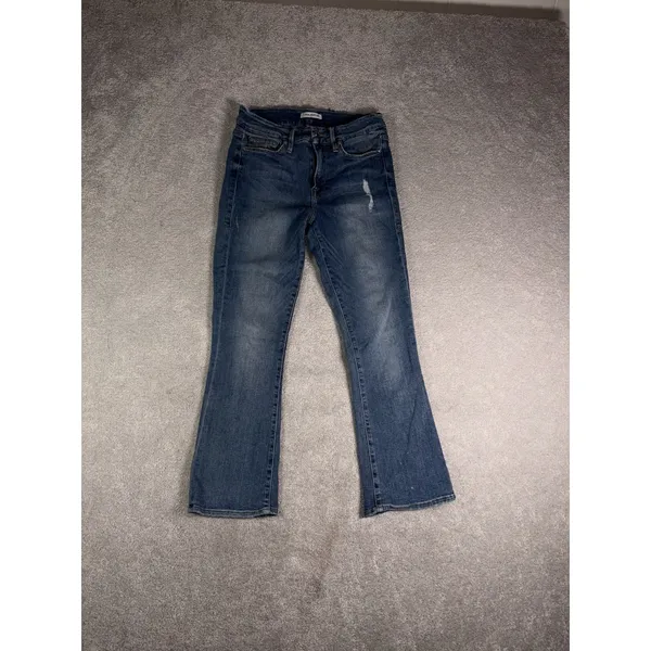 good american good cuts cropped bootcut jeans good waist 4/27 - Image 2