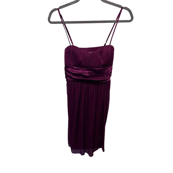 Speechless Women's Burgundy Sparkle Bow Back Dress Size S - Image 2