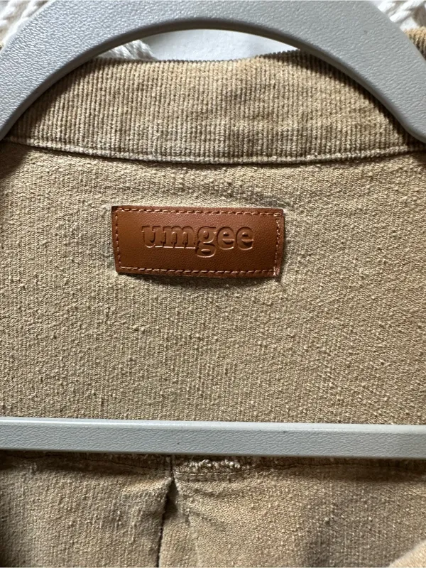 Umgee Frayed Hem Utility Jacket in Tan - Image 4
