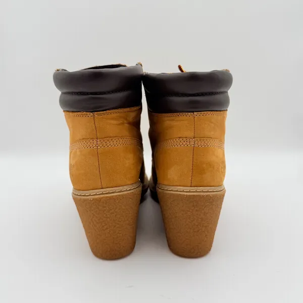 Timberland Glancy Wedge Boots Wheat Nubuck Womens 8 EU 39 8251A‎ - Image 5