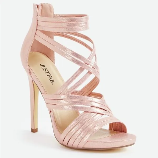 JUSTFAB Party Pleaser Strappy Heeled Sandal size 7.5 BIN 16‎ - Image 2