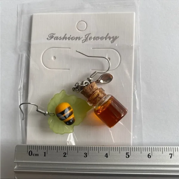 Bee & Honey Jar beautiful Dangle Earrings faux fashion‎ jewelry - Image 7
