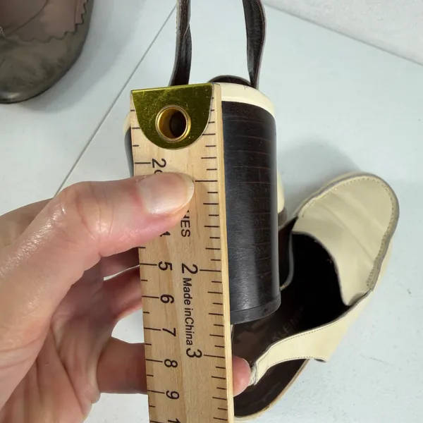 VTG‎ 90s Anne Klein 8 Slingback Chunky Loafer Bratz Block Heel Leather Tan Italy - Image 10