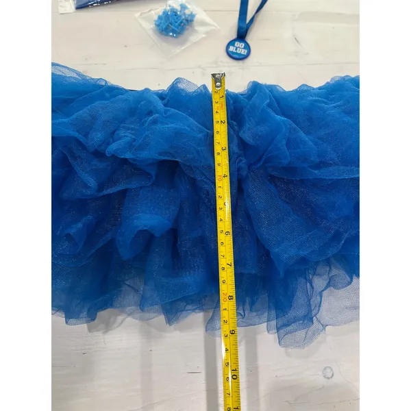 Spirit Halloween Costume Tutu Go Blue Medal Headband Hair Clips One‎ Size color war camp - Image 8