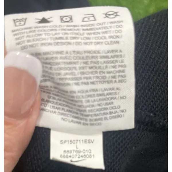 Nike Women's Just Do It Logo Sweatshirt Black Medium - Image 6