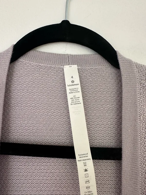 Lululemon Lunar Lengths Wrap Sweater Iced Iris 4 - Image 3