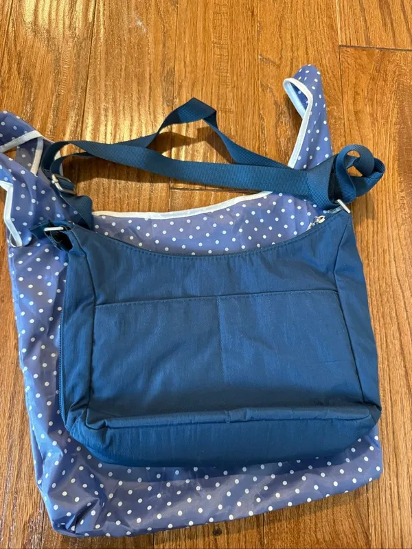 Baggallini blue crossbody travel bag and travel case - Image 5