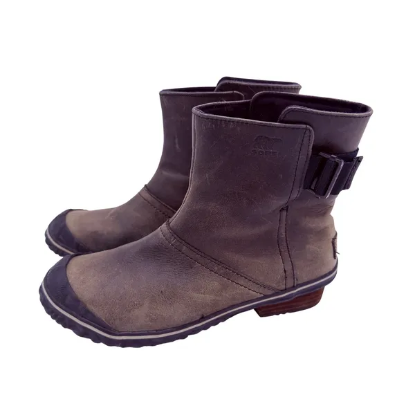 Sorel Women's Green Slimboot Shortie Leather Boots Size 9.5 - Image 4