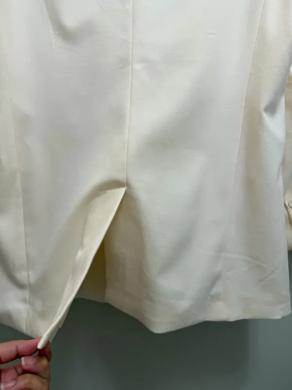 Daily Drills Blazer Single Button Relaxed Fit Cream Size XS / S - Image 8