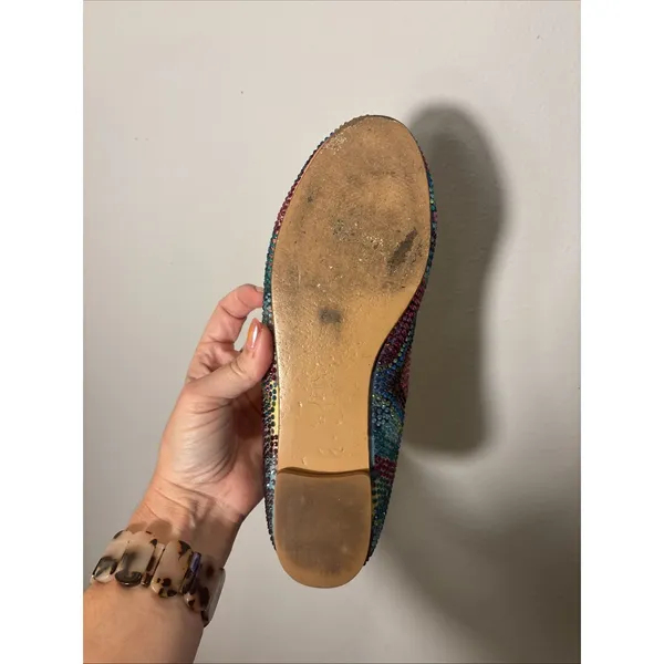 Steve Madden Conccord Rainbow‎ Rhinestone Shoes Slip Ons Flats Women Size 9 - Image 8