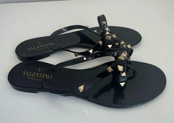 Valentino Garavani ROCKSTUD RUBBER SLIPPER 38 - Image 7