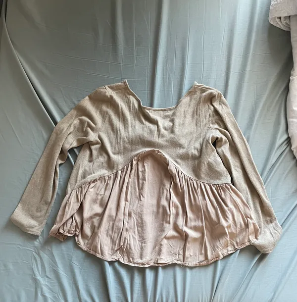 Long Sleeve Blouse Tan - Image 2