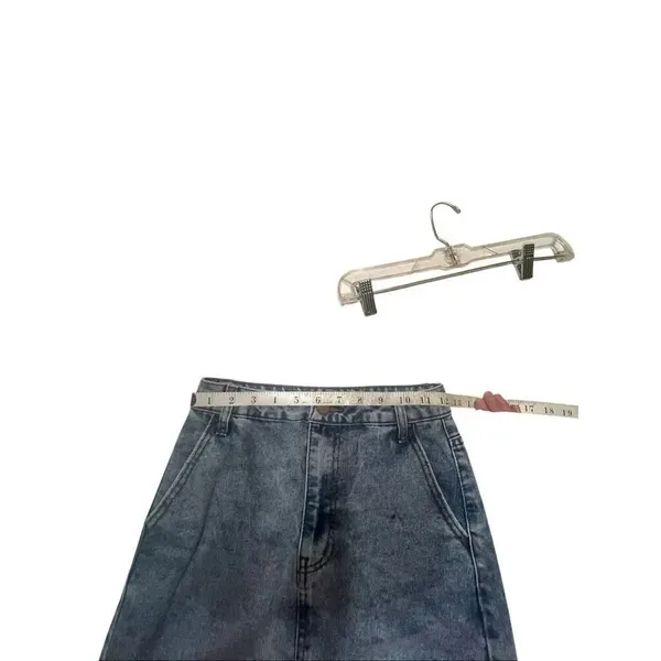 Love, Fire Sz 1 Denim Blue Cargo Maxi Pocket Boho Skirt - Image 5