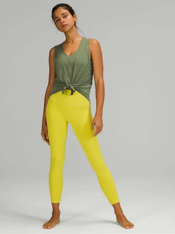 Lululemon Align High-Rise Leggings 25" Yellow Serpentine Size 0 - Image 4