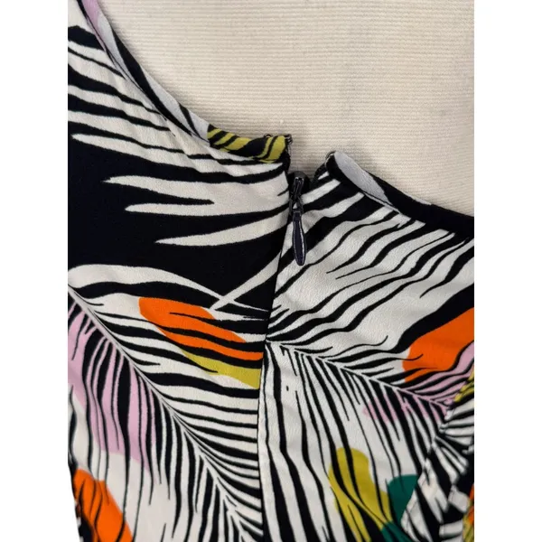 NWT Banana Republic Strappy Pintuck Maxi Dress Tropical Palm Leaf Print‎ Size 0 - Image 14