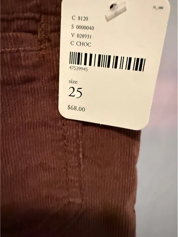 Free People Twenty Five Chocolate Corduroy Mini Skirt Size 25 NWT - Image 4