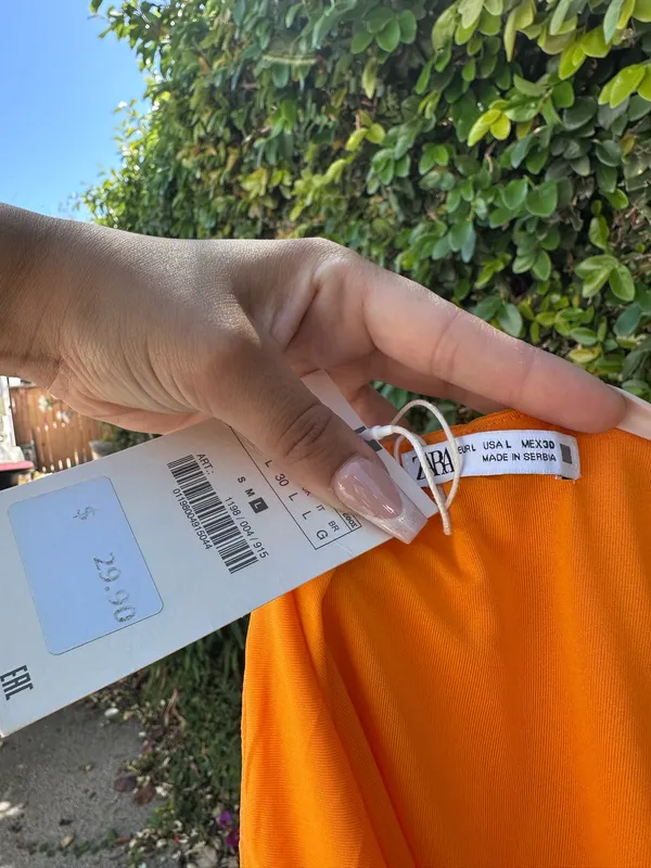 ✨bright orange Zara mini sun dress - Image 2