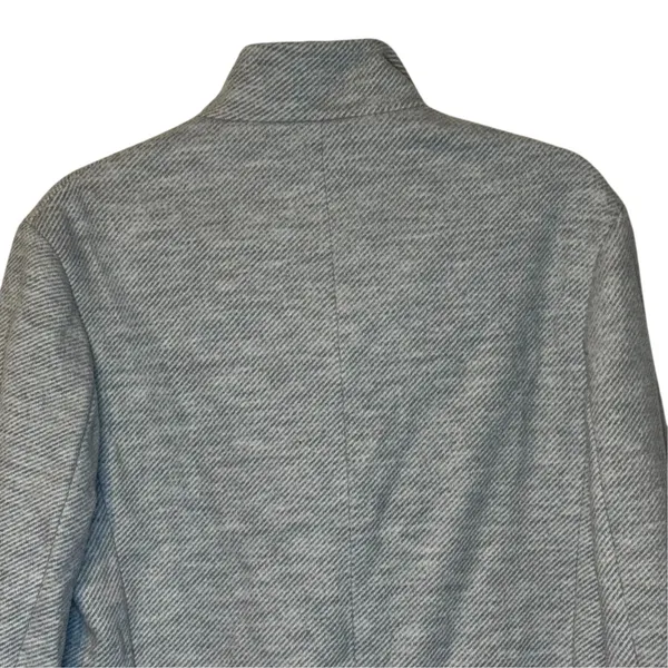 Zara Womens Coat  Button Up Lined Structured Stretchy Striped Gray Preppy Small - Image 8