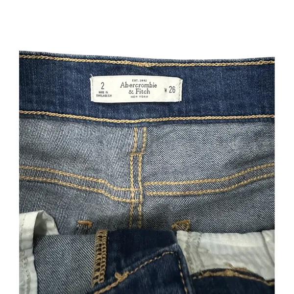 Women's Abercrombie & Fitch Jean Shorts 26 W Sz 2 Hi Rise Denim‎ - Image 2