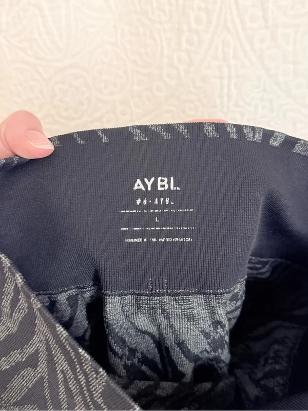 AYBL Black Zebra-Print High-Rise Biker Shorts - Image 5