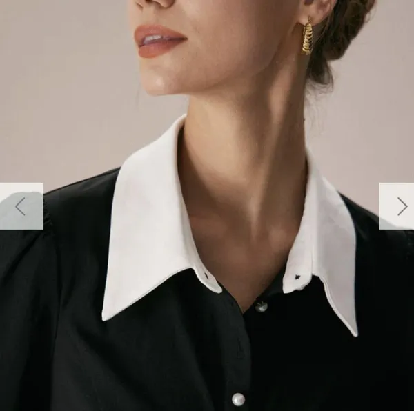 RIHOAS The Black Lapel Colorblock Ruched Mini Dress 22 - Image 5