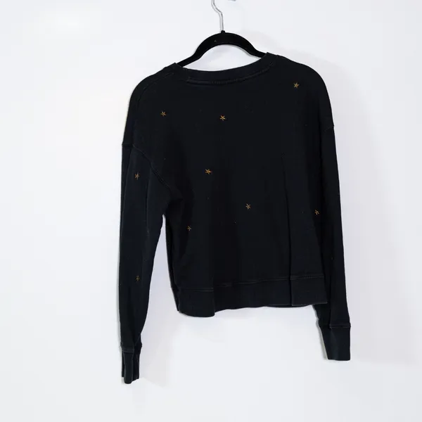 Rails Ramona Embroidered Star Print Cotton Modal Crew Neck Sweatshirt Sweater S - Image 4