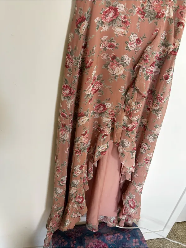 NWT Dress Forum Floral Print Sleeveless V Neck High‎ Low Long Dress Size Large - Image 4