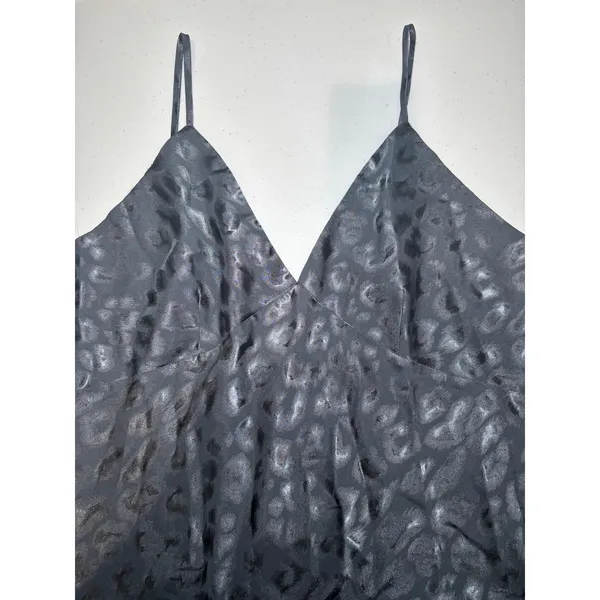 Natori Decadence Slip Dress Black Animal Jacquard Satin XL $170 Retail - Image 7