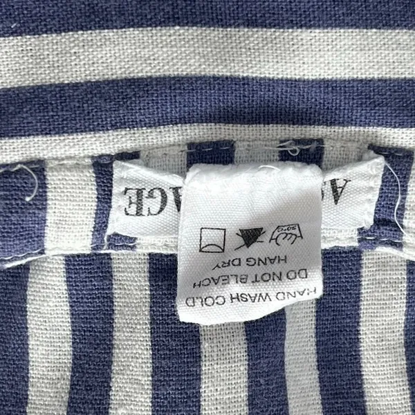 Ashly & Sage Striped Linen Blend Dress Women’s XL Belted Tiered Quiet Luxury - Image 4
