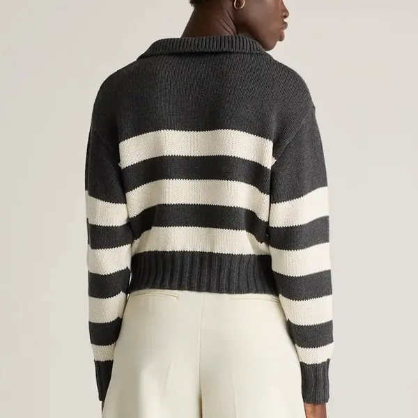 NWT Quince Striped Polo Knit Sweater  - Image 2