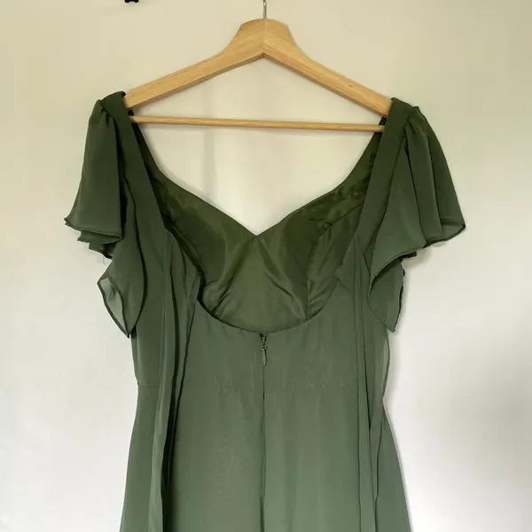 Azazie Syenna Eucalyptus formal‎ dress women's size A2 bridesmaid dress low back - Image 5