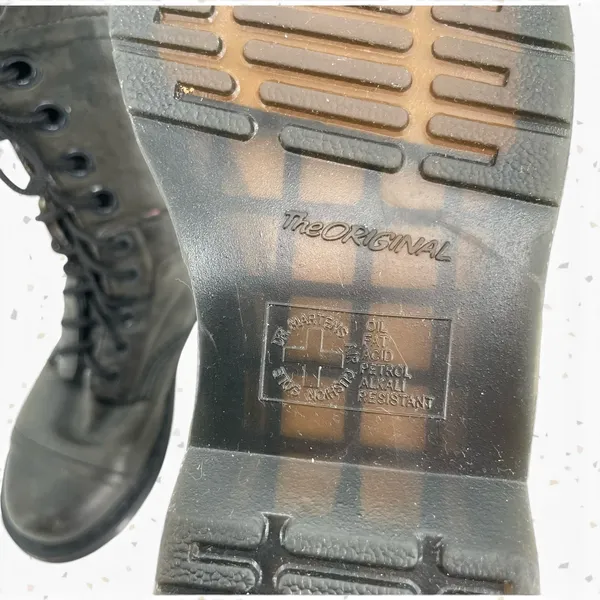 Dr. Martens Triumph Boots Leather Pirate Style Fold Down Tartan Plaid Lining 7 - Image 10