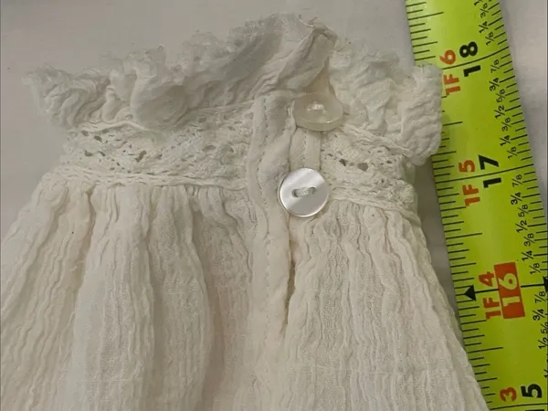 Free People Sivan Embroidered Blouse Ivory Small Boho Lace Crinkle Gauze Peasant - Image 8