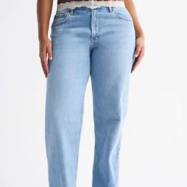Abercrombie & Fitch Curve Love low rise baggy Jeans size 29 - Image 4