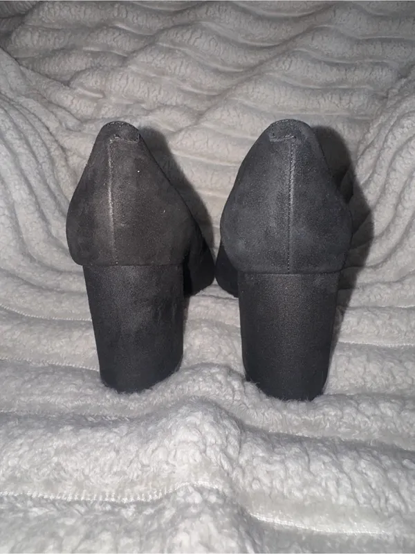 Marc Fisher Zala Black Suede Block Heel Pumps Size 6.5 - Image 8