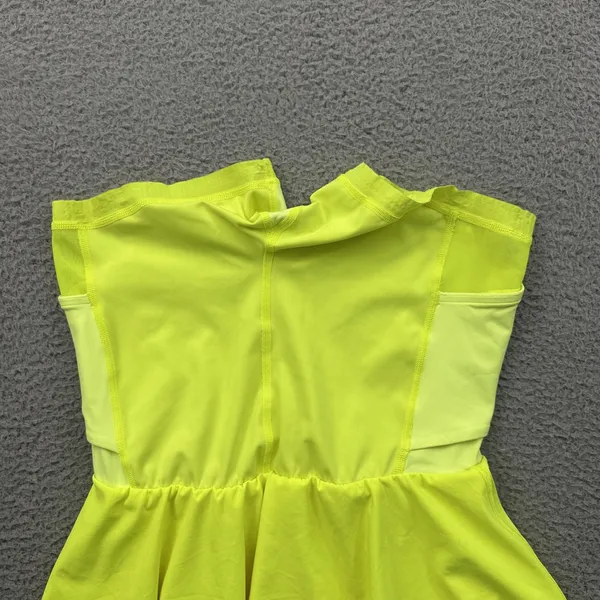 Lululemon Court Rival Skirt Skort High Rise Electric Lemon Tennis Athletic 4 - Image 4