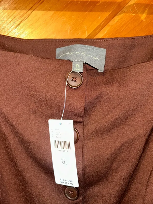 Anthropologie Sunday in Brooklyn Ponte Apron Vest Top in Chocolate brown NWT - Image 5