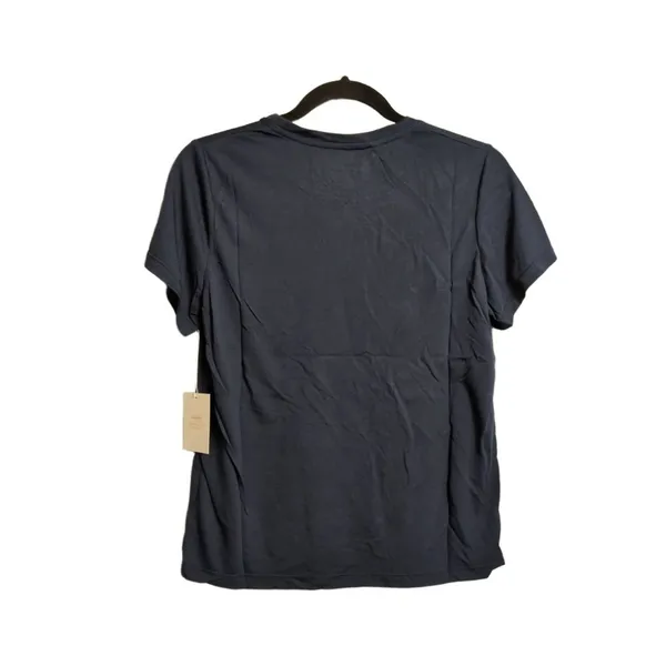 NWT Andie The Classic Tee Blue Sustainable Made In USA Crew Neck Casual M - Image 2