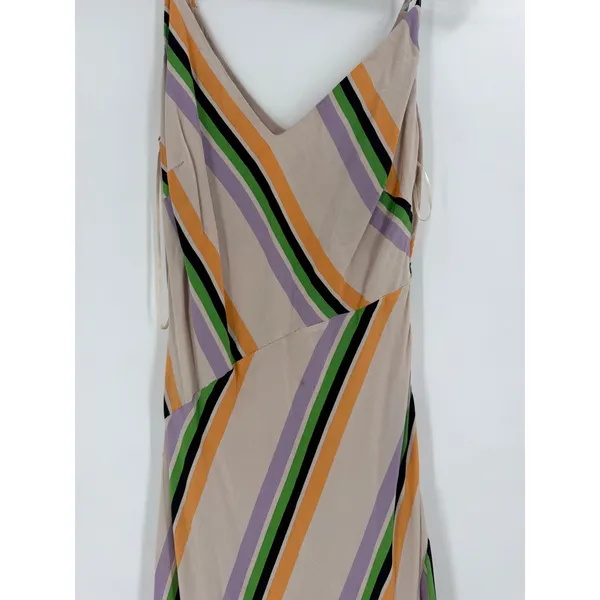 ASTR The Label Midi Dress Womens S Multicolor Striped Slit Boho Party Cocktail - Image 5