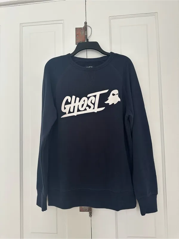 Ghost Energy x SPORTIQE Navy Blue Oversized Crewneck Sweater Size L - Image 2