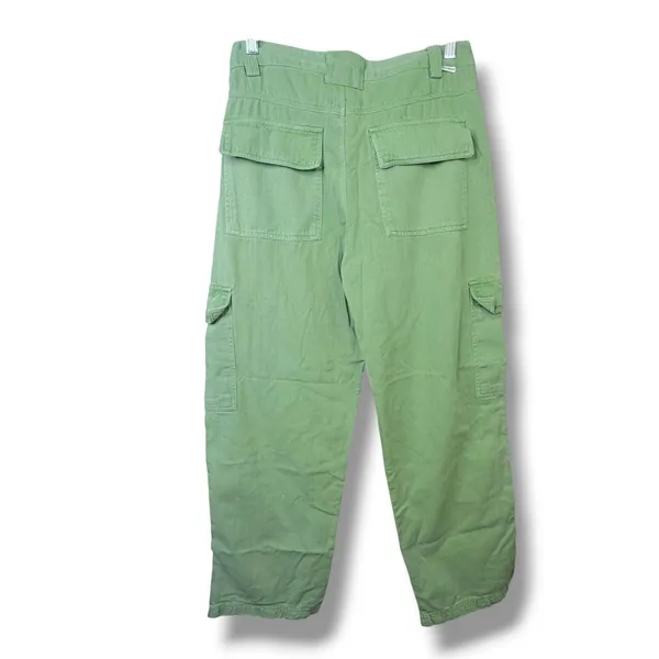 NEW Billabong Green Walk Along Relaxed Cargo Cotton Twill Comfy Pants Size 26 - Image 7