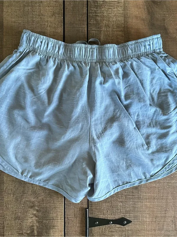 Nike Dri-FIT Running Shorts Women's Medium light blue Drawstring Lined Athletic - Image 10